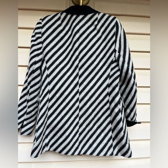 Akris black & white wool/cashmere blend, diagonal houndstooth pattern jacket, 12 - Picture 4 of 13